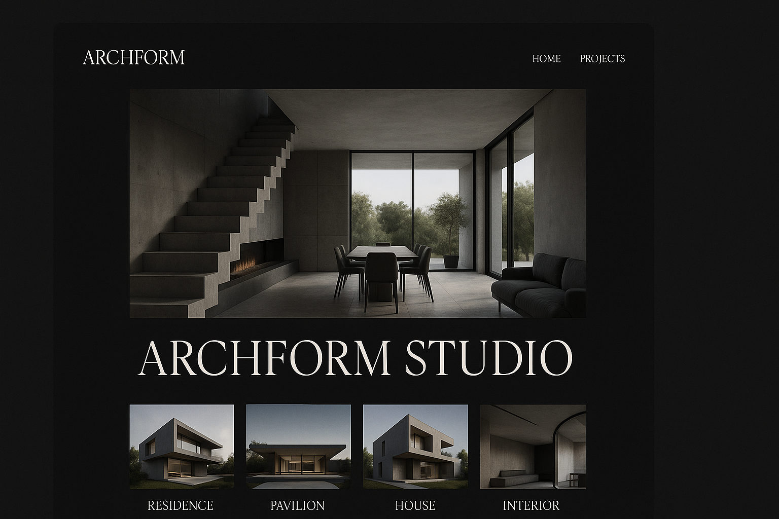 Archform Studio portfolio website